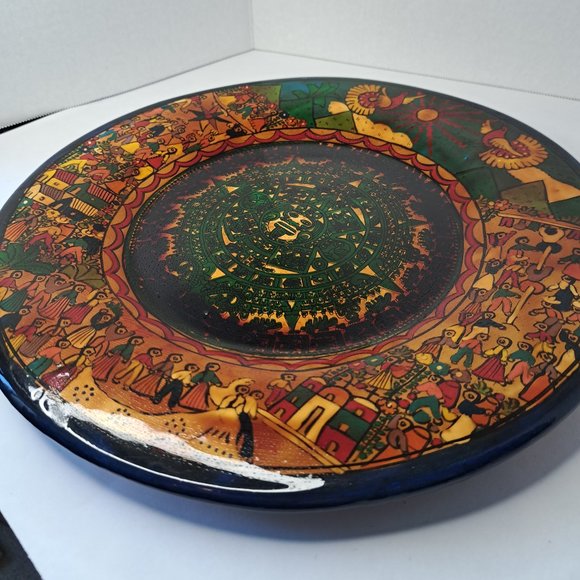 Mexican pottery plate high gloss finish. - Picture 3 of 7